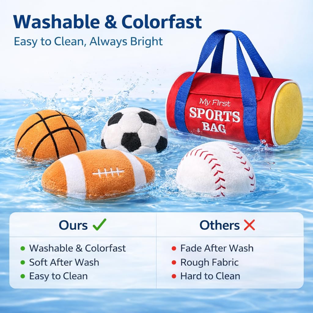 KMUYSL Soft plush fabric image emphasizing safe, durable material for cuddles and washing