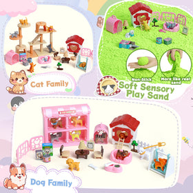 Cat climber included in KNASON sensory bin for pretend play