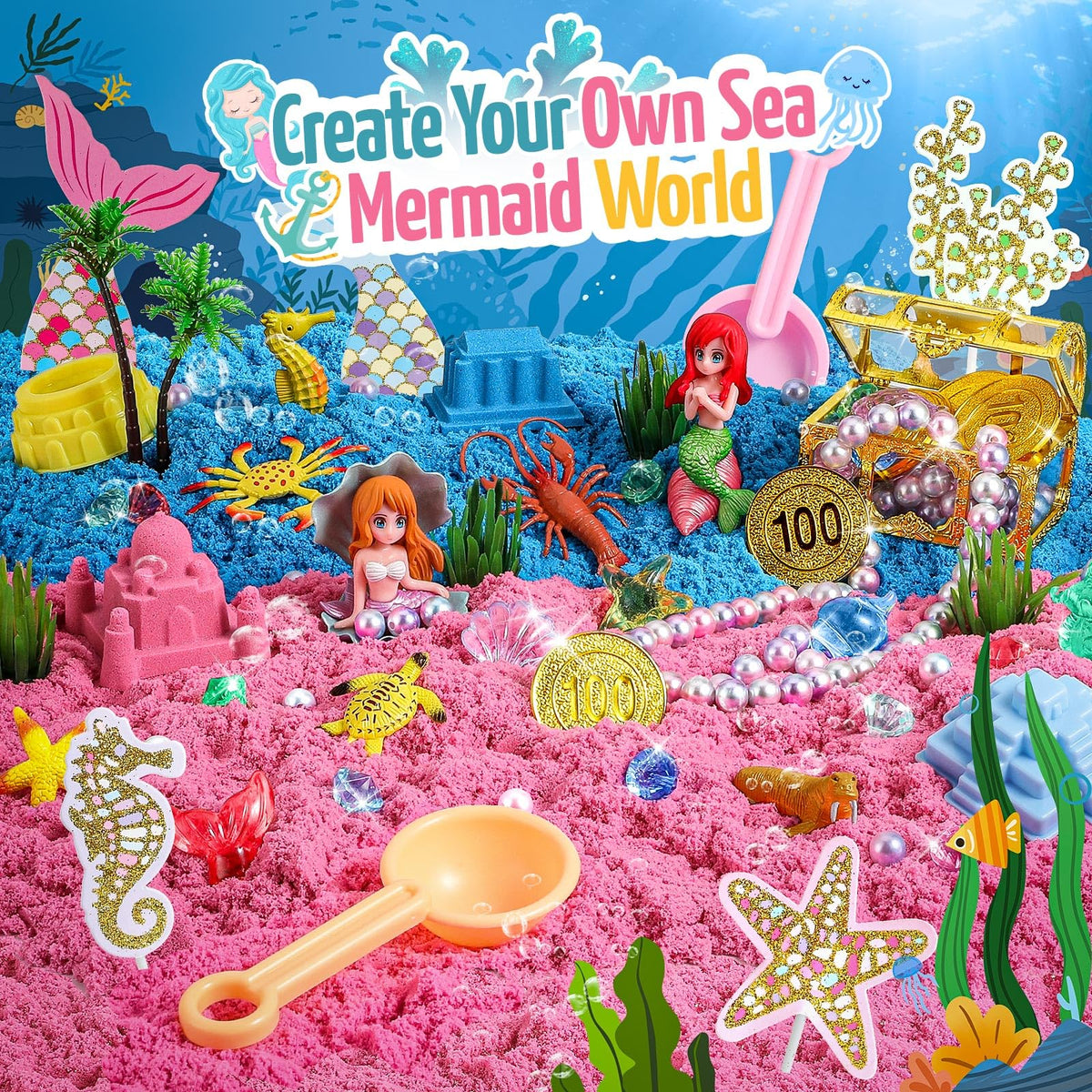 KNASON ocean animal figurines for pretend play and storytelling