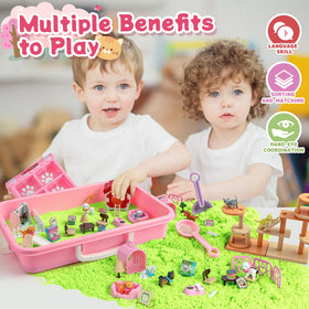 KNASON sensory bin with lid storage for easy cleanup