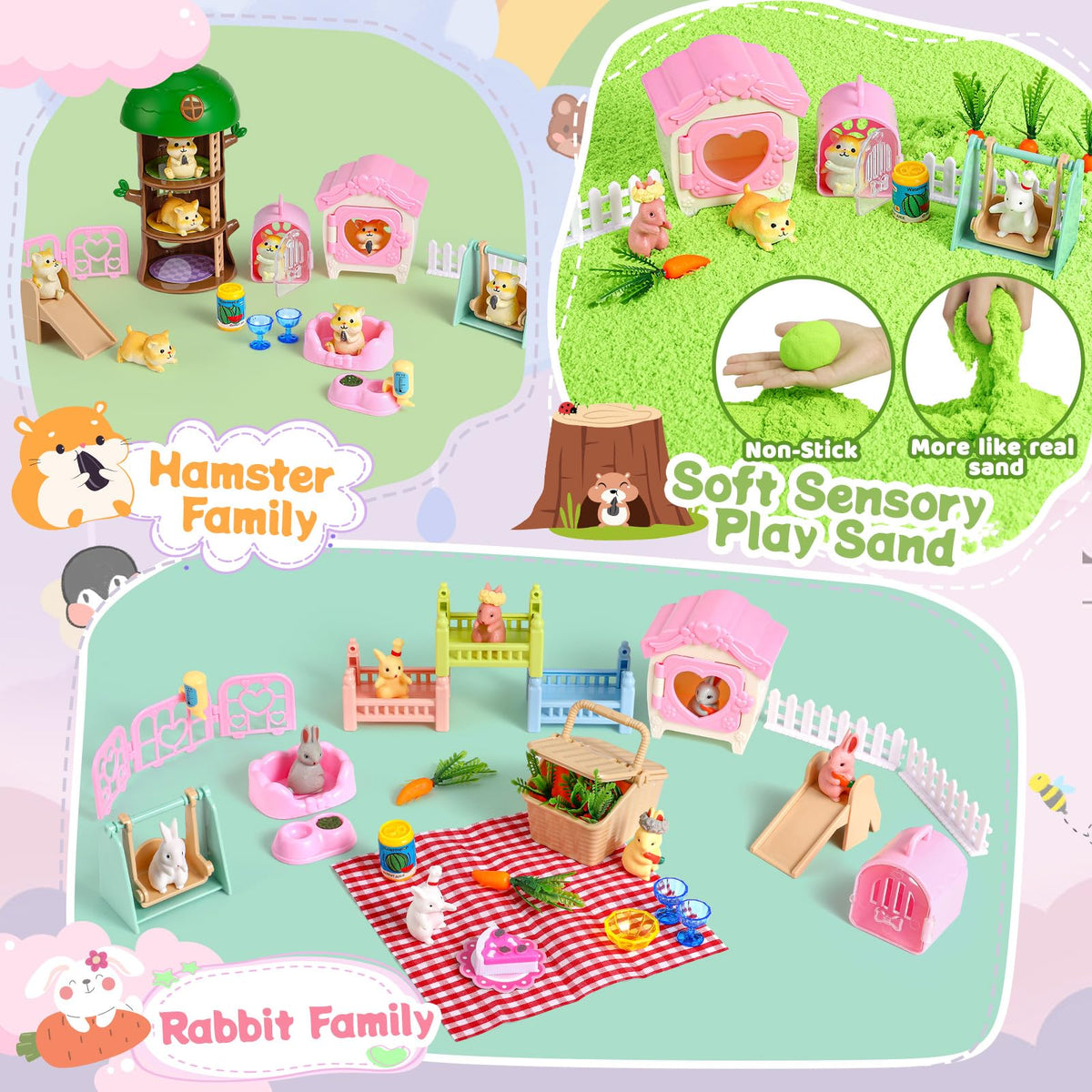 KNASON tree house and pet houses for pretend pet care