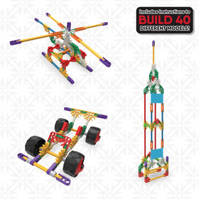 K'NEX 40-model guide helps kids learn step-by-step construction.