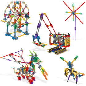 Basic Fun KNEX 80 Model Deluxe Set shows 80 different builds for diverse play.