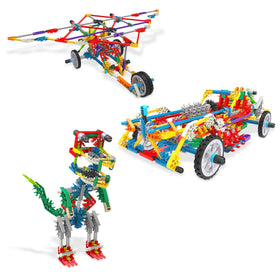 Basic Fun KNEX 80 Model Deluxe Set bridge build strengthens spatial thinking.