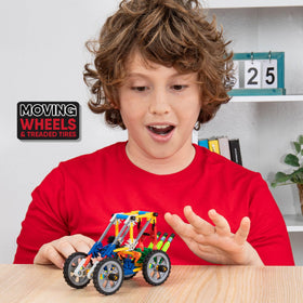 K'NEX Adventure Wheels colorful pieces invite imaginative design and diverse creations.