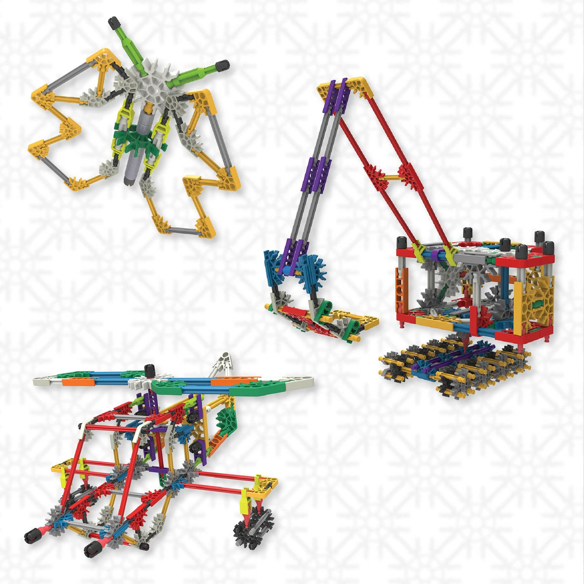 K'NEX Adventure Wheels trucks, planes, and rotors enable varied, interactive play experiences.