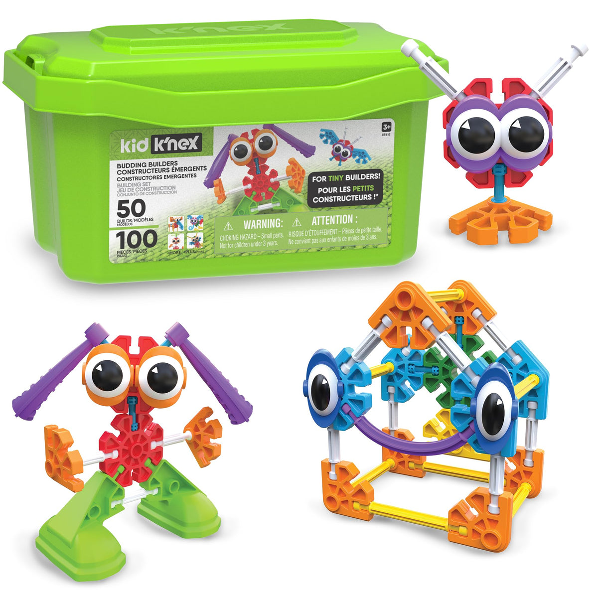 K'NEX Budding Builders 100 colorful pieces for creative early STEM play