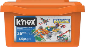 K'NEX building set instruction booklet guiding 35 model ideas for guided play