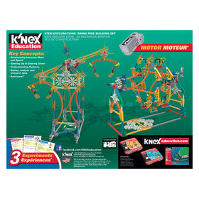 K'NEX Education experiment guide page showing step-by-step lesson plans.