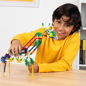 K'NEX kit for ages seven and up encouraging imagination and hands-on problem solving