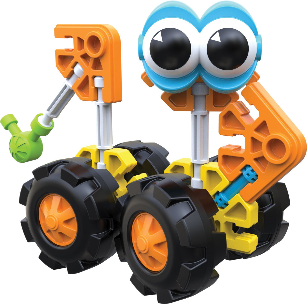 K'NEX Oodles of Pals spinning wheels demonstrate motion play.