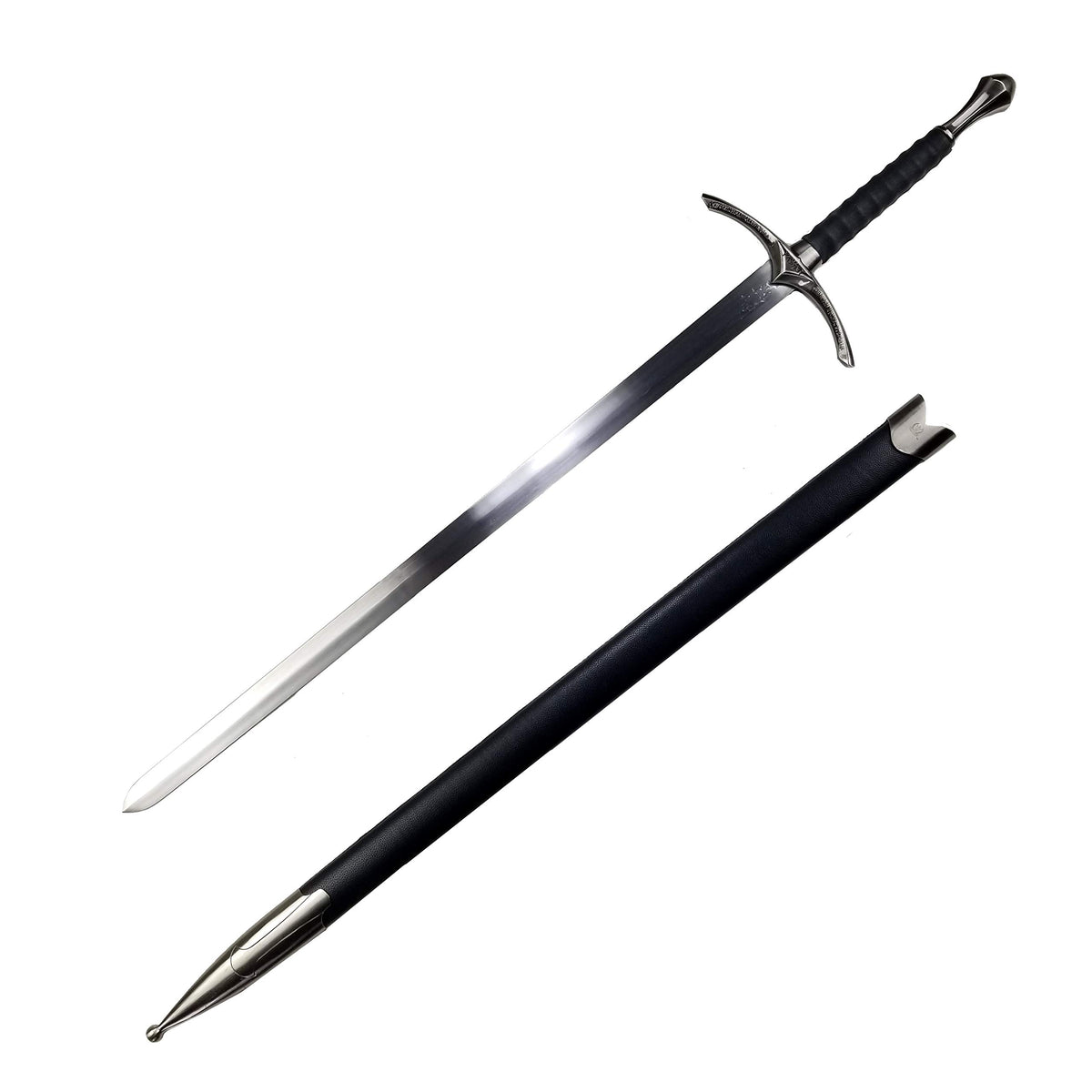 Knight's Collection 41.25-inch one-handed sword with scabbard for display and cosplay.