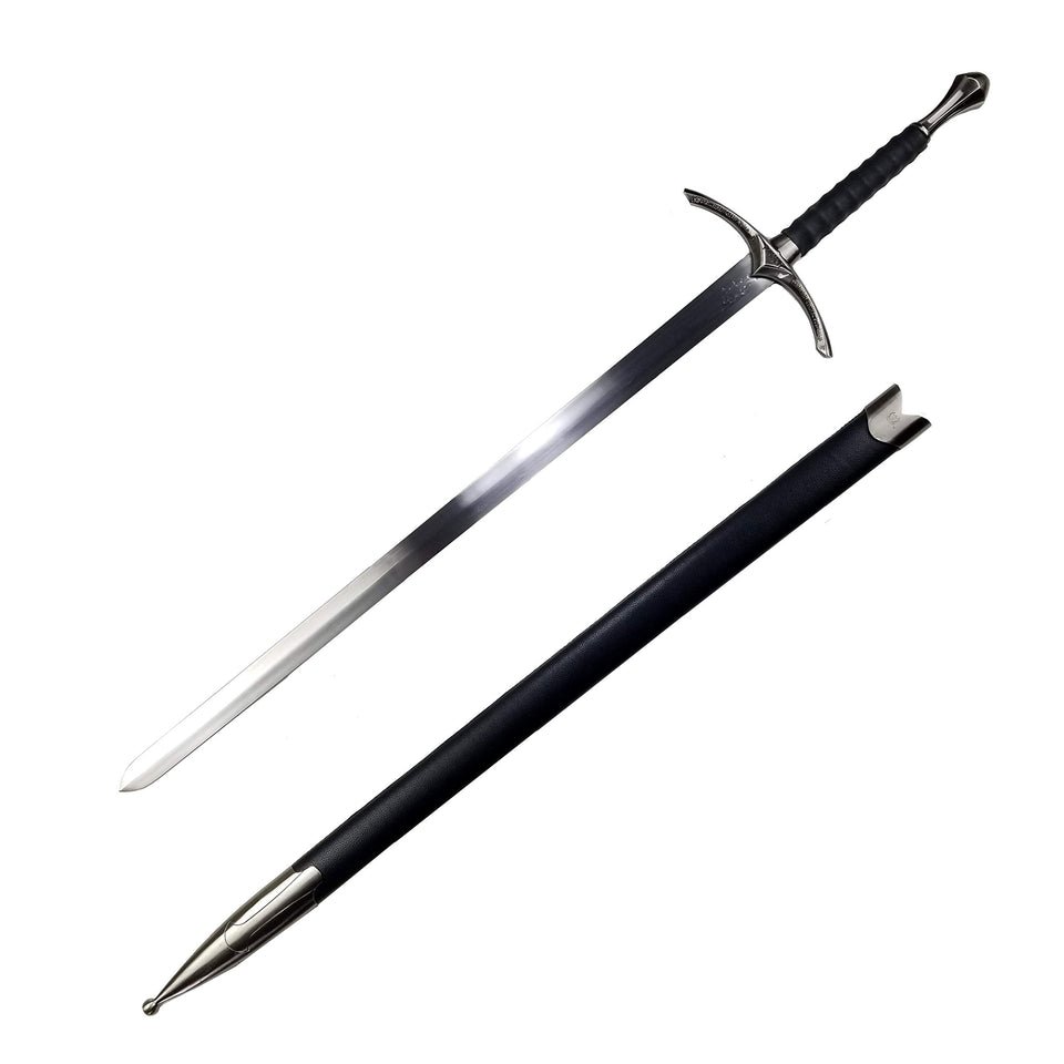 Knight's Collection 41.25-inch one-handed sword with scabbard for display and cosplay.