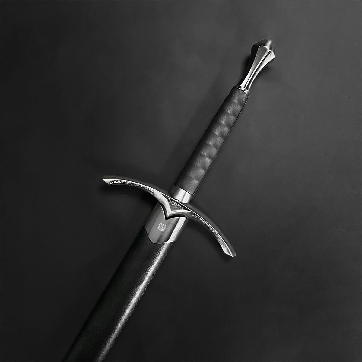 Contoured grip on Knight's Collection sword for comfortable handling.