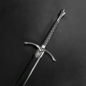 Contoured grip on Knight's Collection sword for comfortable handling.