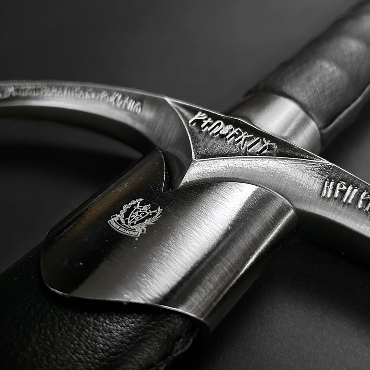 Silver-toned crossguard and pommel add timeless knightly flair.