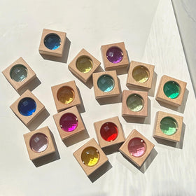 KOAICS Montessori-inspired gem blocks for imaginative castles and larger builds.