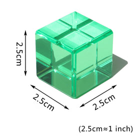 KOAICS Rainbow Crystal Cubes stacked into vibrant towers for building