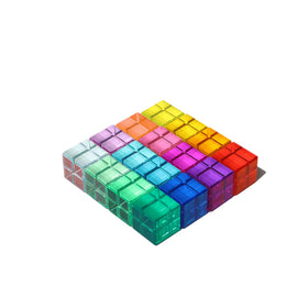 KOAICS Rainbow Crystal Cubes under light reveal luminous color glow