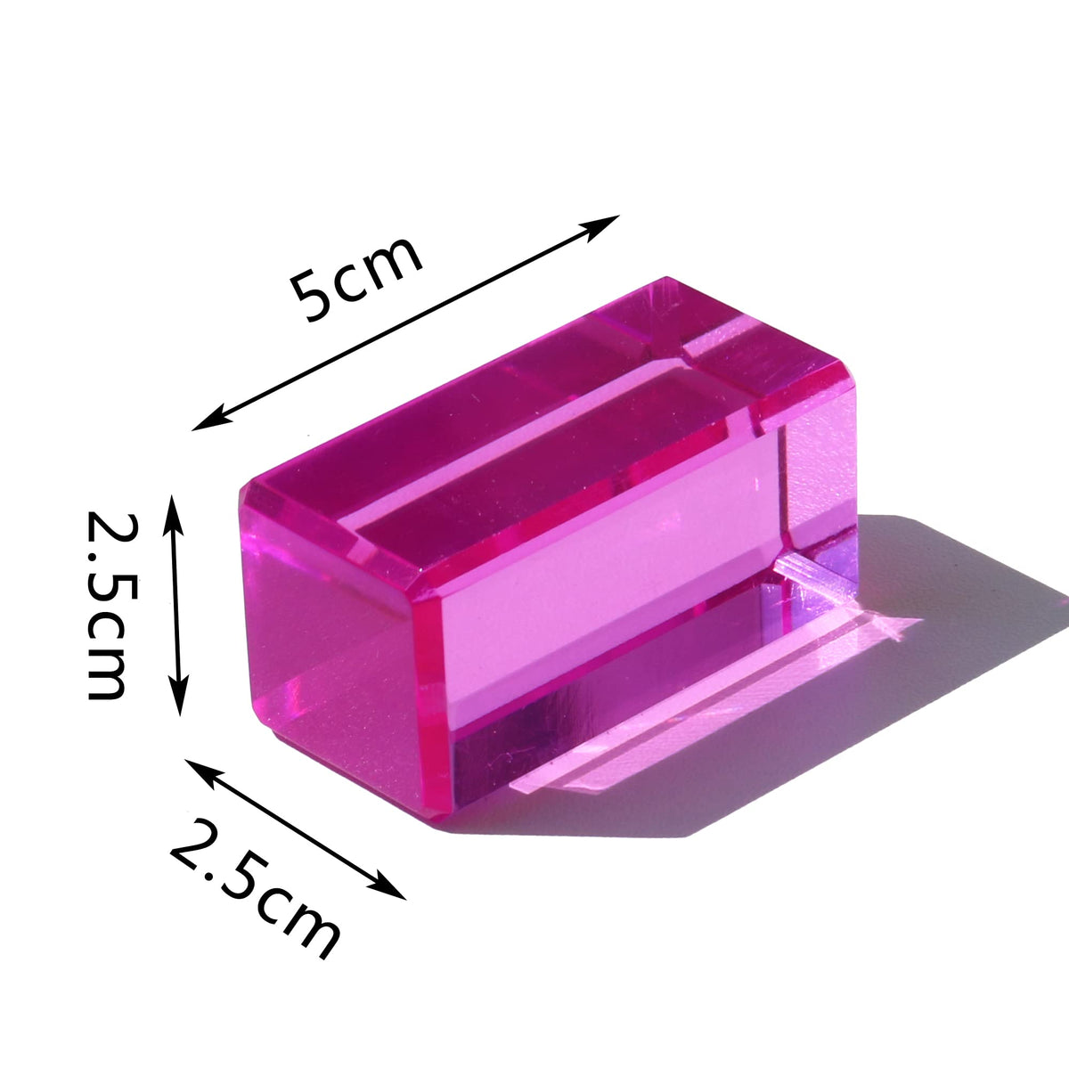 KOAICS Rainbow Crystal Strip Blocks clear gems glow when light passes through for sensory insight.