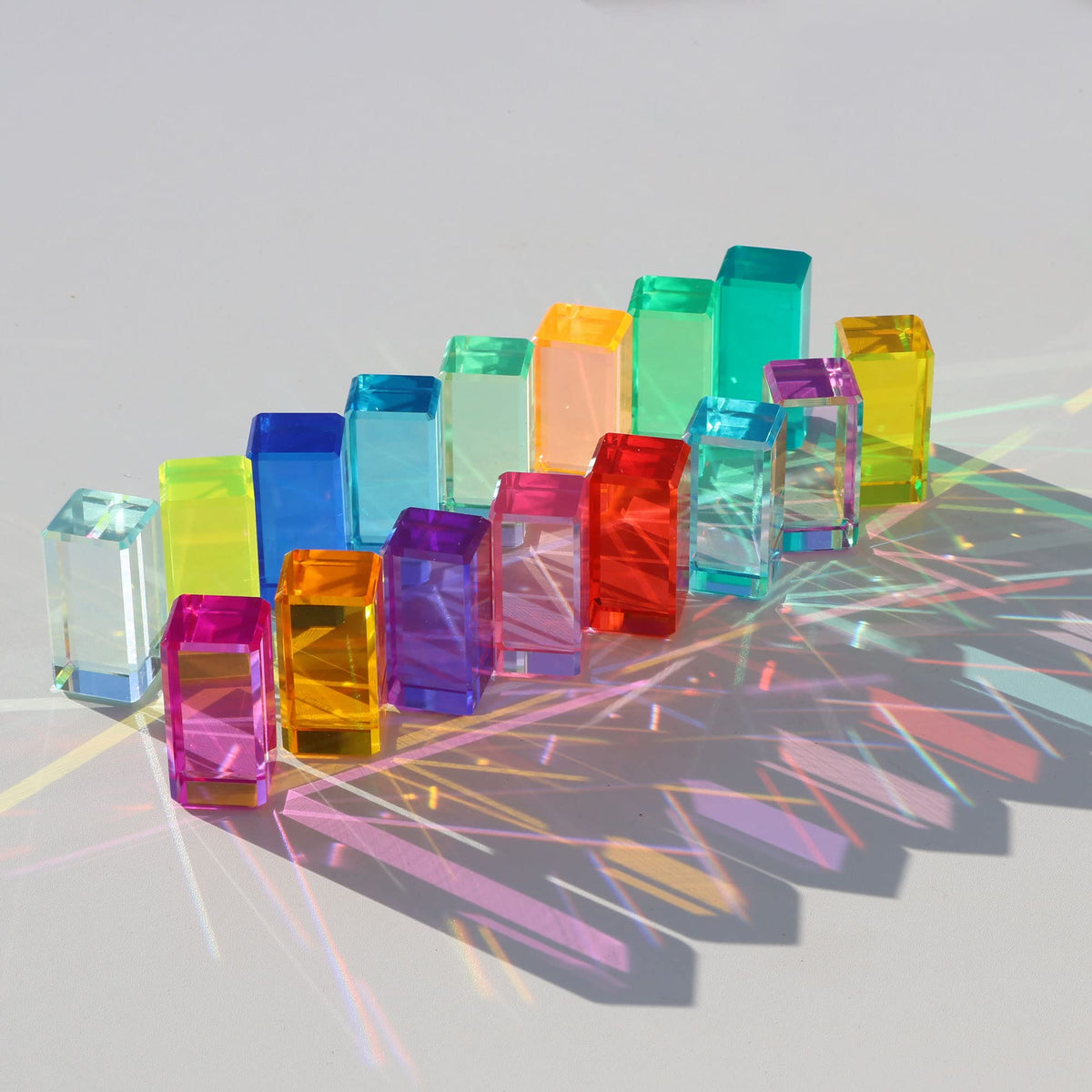 KOAICS Rainbow Crystal Strip Blocks gift-ready set ideal for birthdays and holidays.