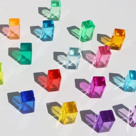 KOAICS Rainbow Crystal Strip Blocks with smooth edges ensure safe, gentle handling.