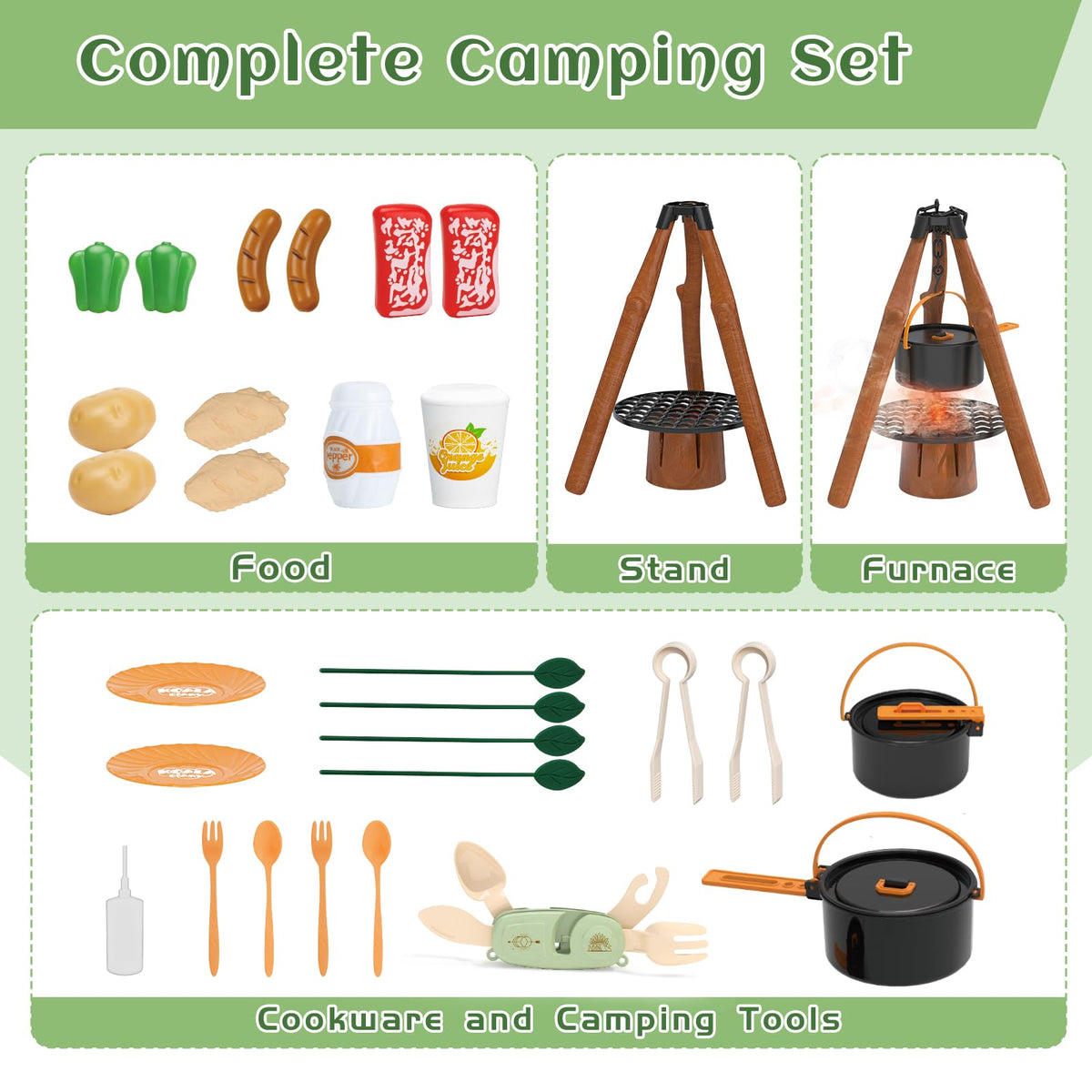 KOALA DIARY plates and utensils for shared camping role-play