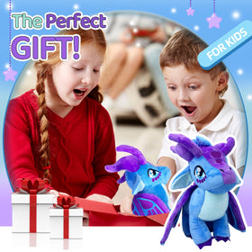 Kobataro Wings Dragon plush serves as cozy bedroom decor.