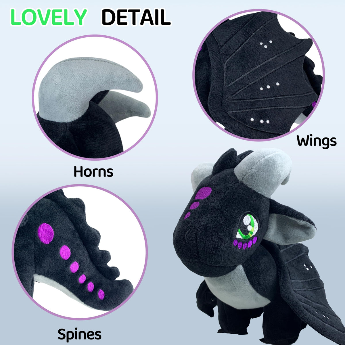 Kobataro Wings Dragon Plush acts as a bedtime companion for kids.