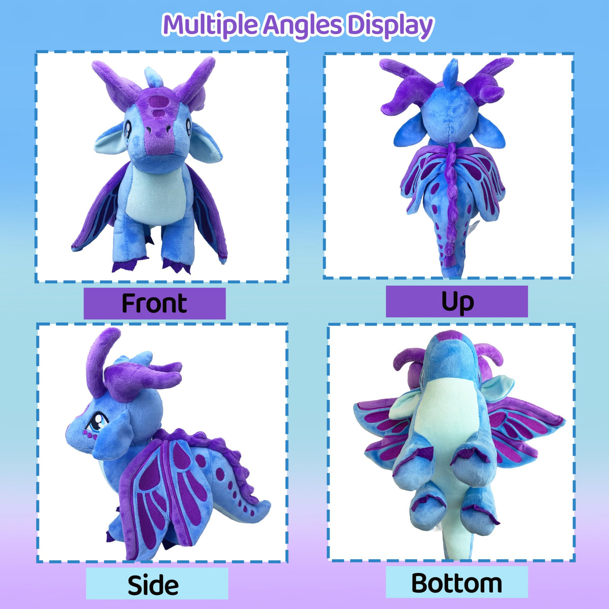 Kobataro Wings Dragon plush face detail with friendly expression.