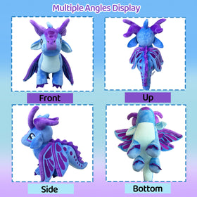 Kobataro Wings Dragon plush face detail with friendly expression.