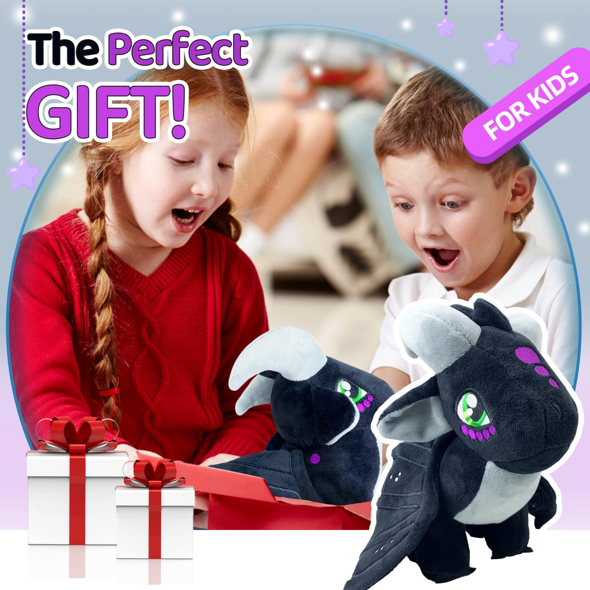 Kobataro Wings Dragon Plush serves as a home decor piece on shelves or in the car.