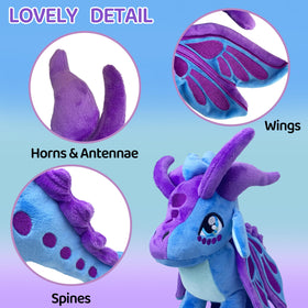 Kobataro Wings Dragon plush features ultra-soft fabric for cozy hugs.