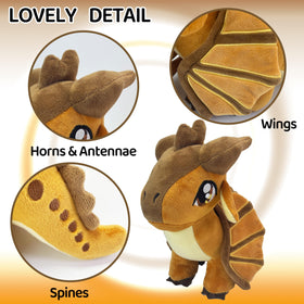 Kobataro Wings Dragon Plush – tail supports upright display as decor.