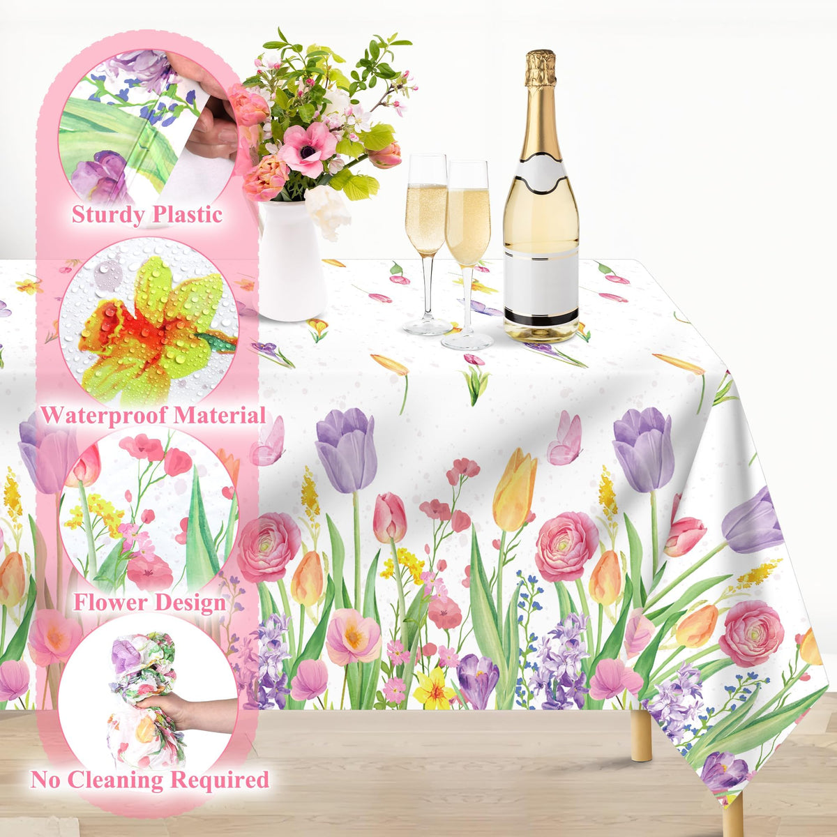 Kochorie butterfly wildflower design detail enhances outdoor picnics and tea parties.