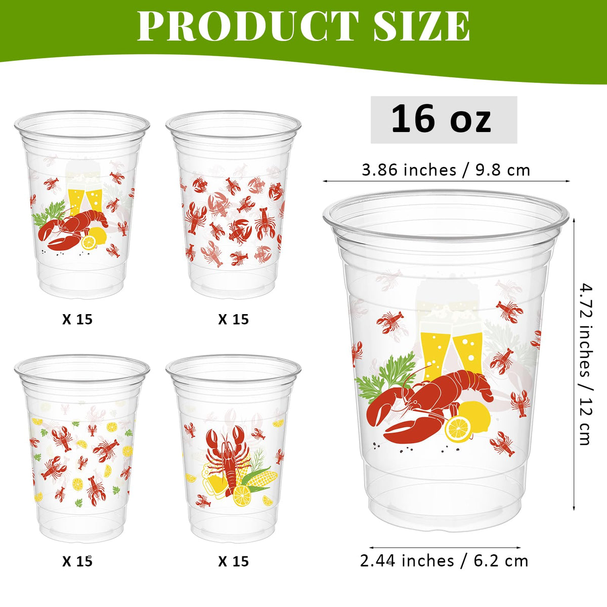 Kochorie corn-lemon design 16oz cup ideal for cold beverages