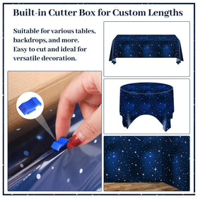 Kochorie durable PVC finish provides a long-lasting party tablecloth.