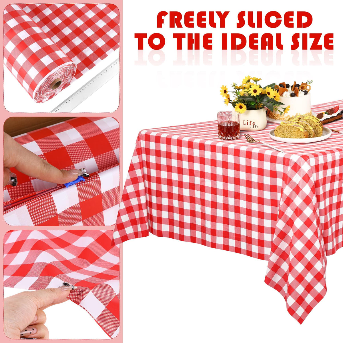 Kochorie durable soft plastic tablecloth combines tear resistance with a pleasant touch