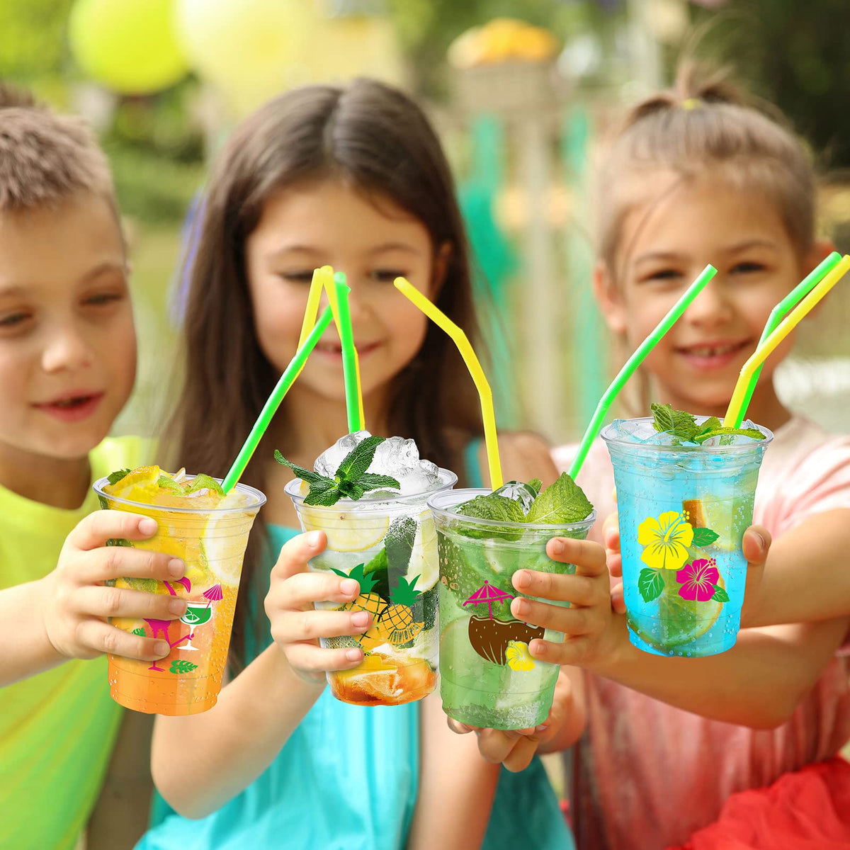 Kochorie Hawaii cups clear 16oz for versatile cold drinks.