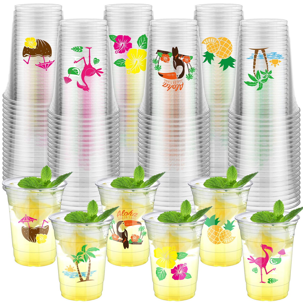 Kochorie Hawaii cups with flamingo design for tropical party vibes.