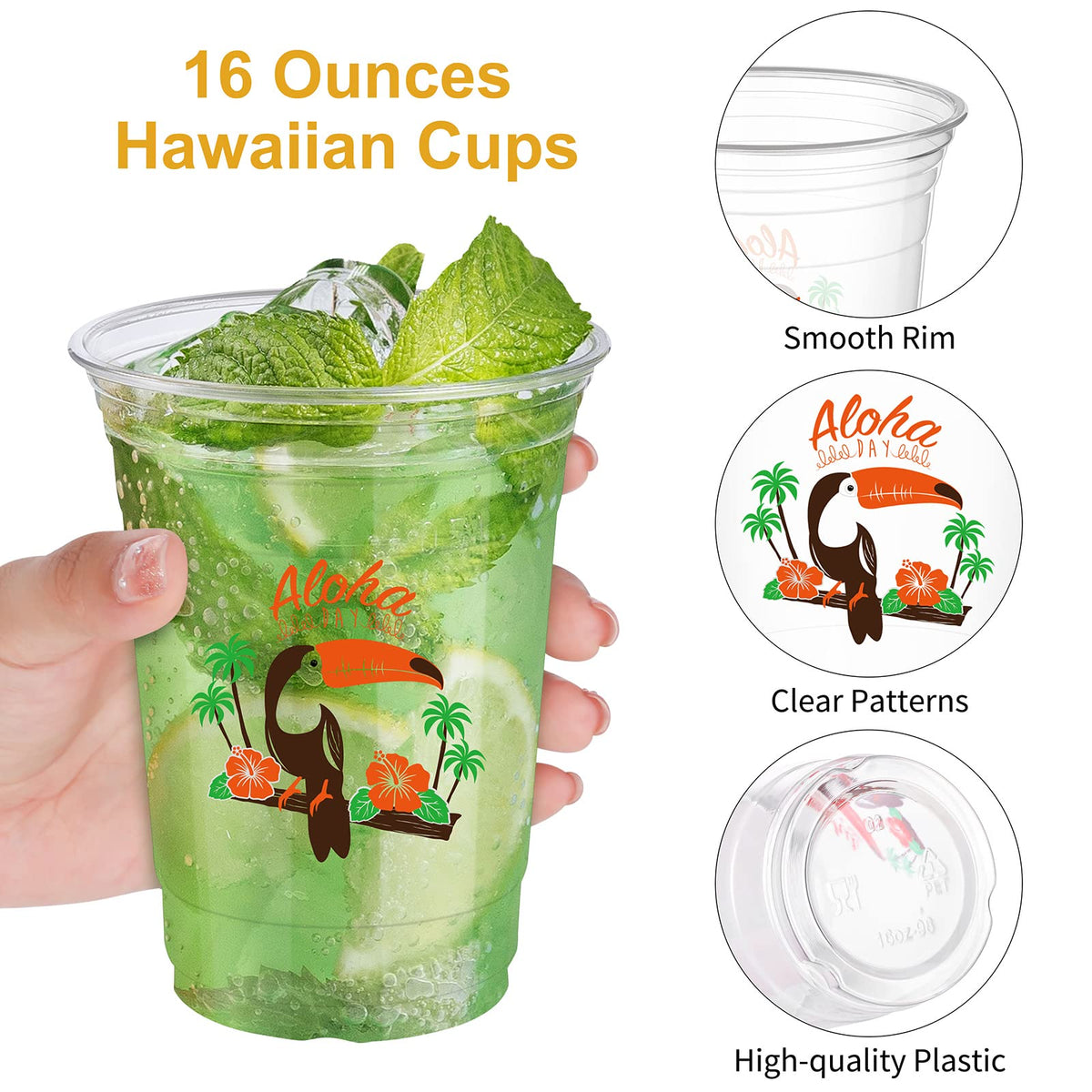 Kochorie Hawaii cups with palm tree design for summer entertaining.
