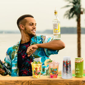 Kochorie luau party cups 16oz versatile for indoor and outdoor use