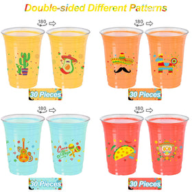 Kochorie Mexican Fiesta Cups pattern 1 brings colorful detail to beverages.