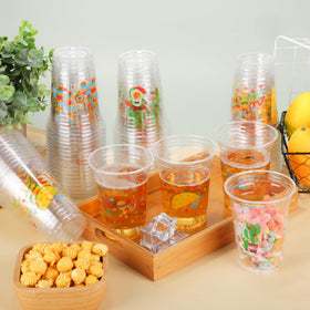 Kochorie Mexican Fiesta Cups pattern 3 offers clear view of cold drinks.