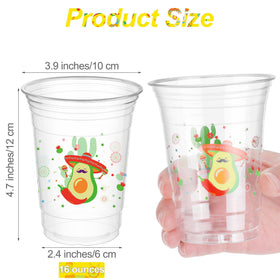 Kochorie Mexican Fiesta Cups back pattern ties the party theme together from every angle.