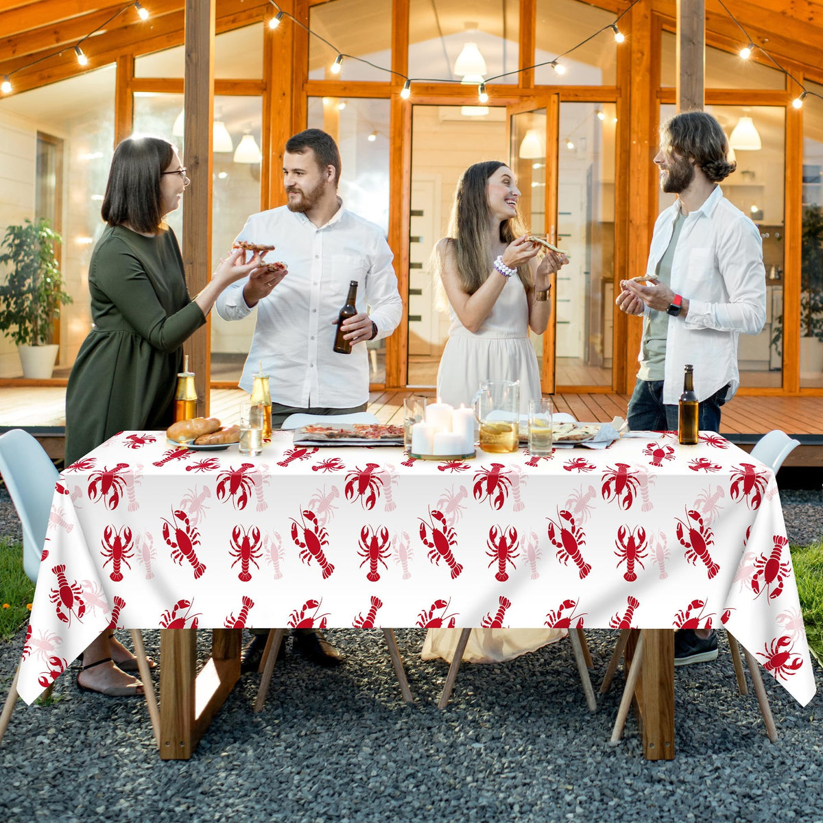 Kochorie outdoor picnic setup with crawfish-themed cover