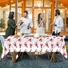 Kochorie outdoor picnic setup with crawfish-themed cover