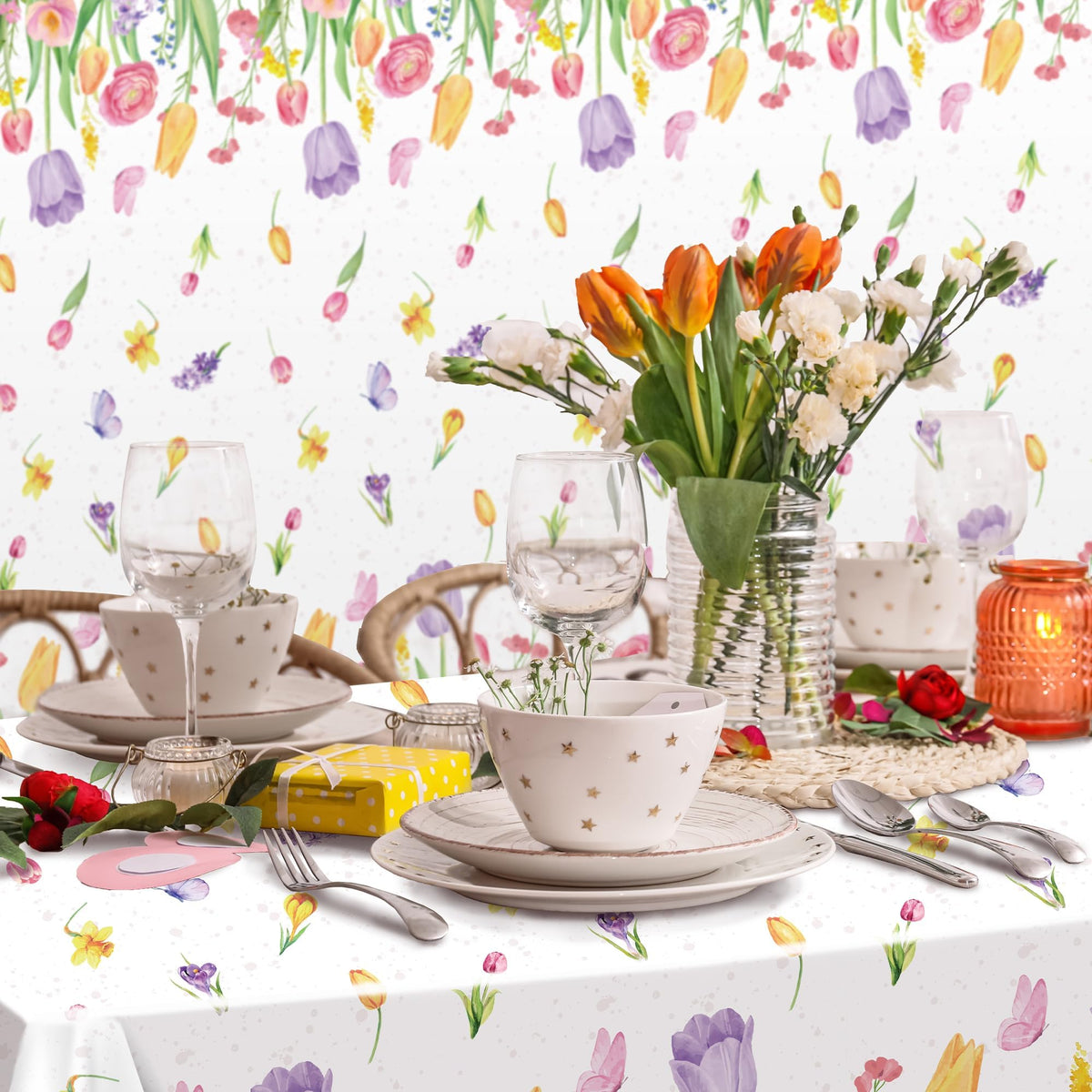 Kochorie outdoor spring tea party backdrop adds a fresh, festive vibe.