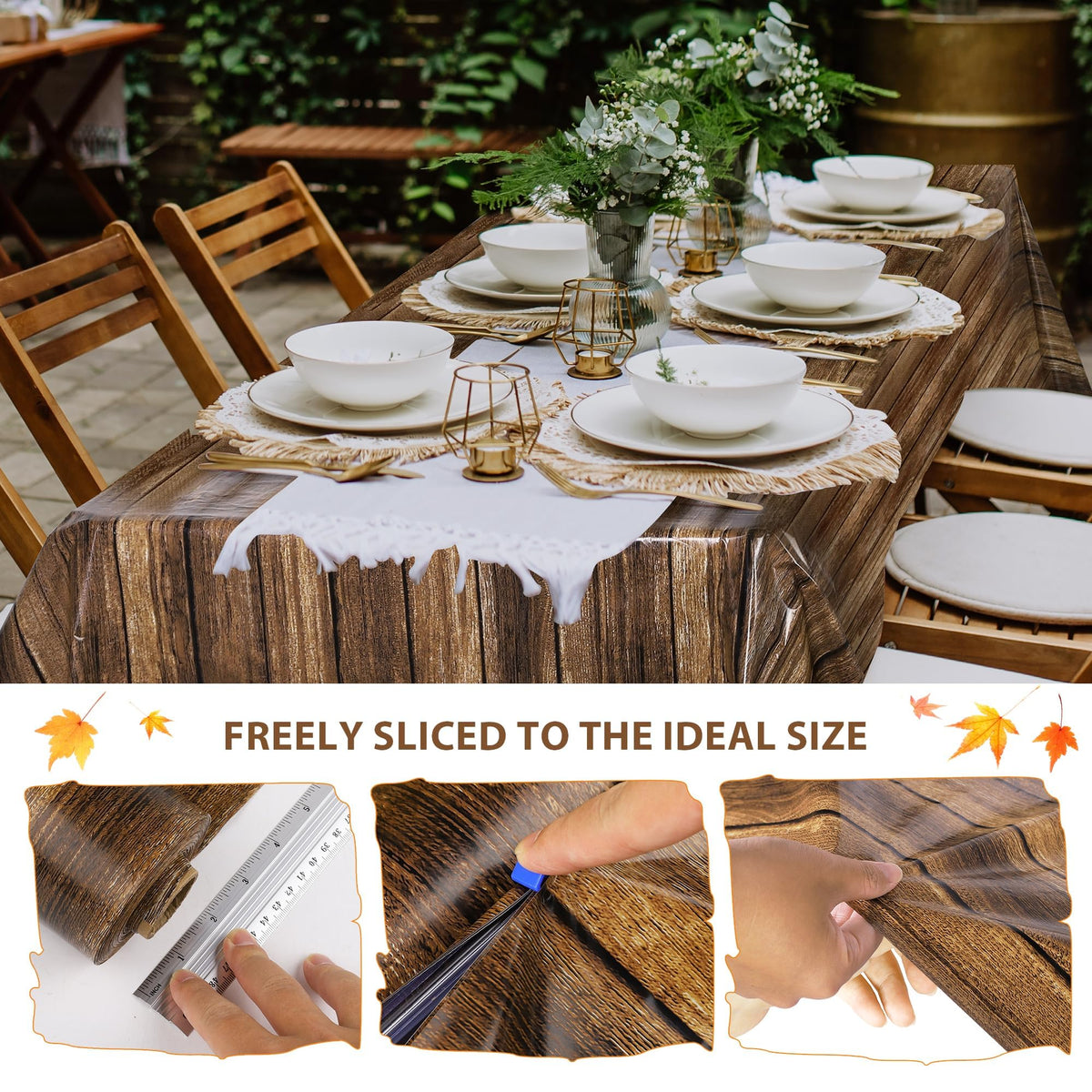 Kochorie rustic backdrop creates a barn party setting with vintage charm.