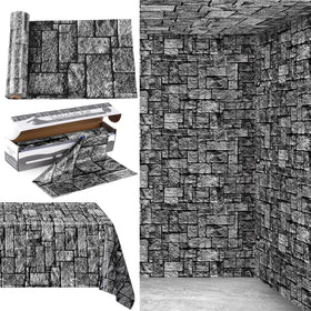 Kochorie stone wall tablecloth roll with cutter box protecting tables at events.